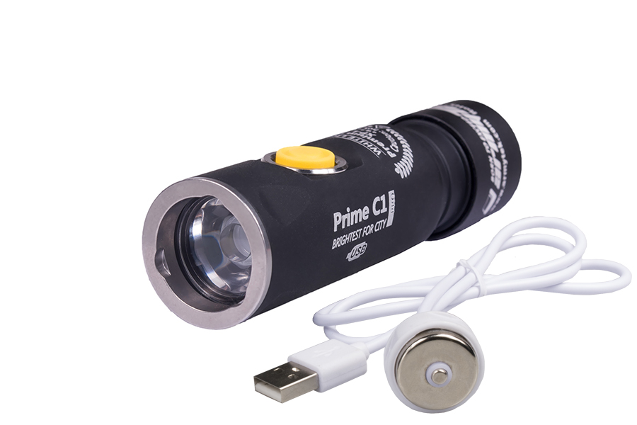 Фонарь тактический Armytek Prime C1 Pro XP-L Magnet USB (белый свет) + 18350 Li-Ion