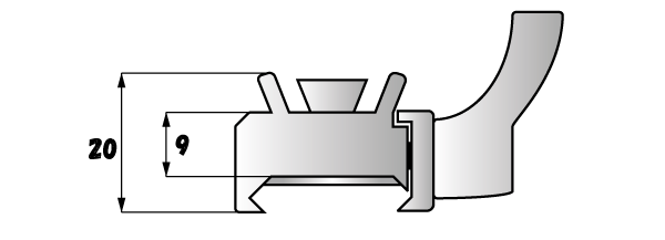 Быстросъемное крепление KOZAP на Weaver под шину Zeiss/Meopta (из 2-х частей) (No.74)