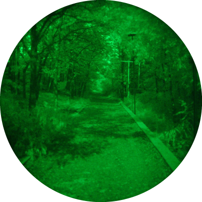 зеленое изображение прицела ночного видения