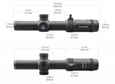 Фото  Оптический прицел Vector Optics Forester 1-5x24 Gen II, сетка German 4, 30 мм, азотозаполненный, с подсветкой (SCOC-03IIP)