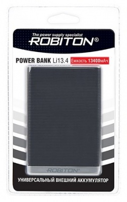 Универсальный внешний аккумулятор ROBITON POWER BANK Li13.4-K 13400 мАч (BL1 150-720) — интернет-магазин «Комбат»