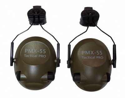 Наушники активные PMX-55 Tactical PRO (green) (активный режим - шумодавление 85ДБ, пассивный режим - шумоподавление 25ДБ) — интернет-магазин «Комбат»