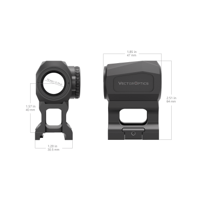 Коллиматорный прицел Vector Optics SCRAPPER 1x20 3MOA, крепление на weaver, совместим с прибором ночного видения (SCRD-69) — интернет-магазин «Комбат»