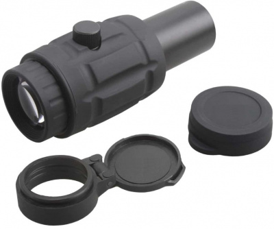 Увеличитель Vector Optics Maverick 4x26 Magnifier, 4x-кратное увеличение, Weaver, откидной, прорезиненый (SCMF-14) — интернет-магазин «Комбат»