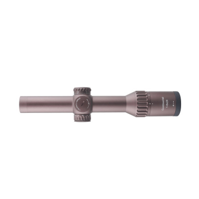 Фото  Continental X6 1-6x24 Tactical, 30 мм, сетка BDC VEC, цвет FDE (темная земля), тактические барабаны, азотозаполненный,подсветка красным  (SCOC-34)