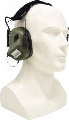 Тактические наушники EARMOR M31N MARK3-FG (FOLLIAGE GREEN)  (нейлоновое оголовье под шлем, шумодавление активный - 84ДБ/пассивный - 22ДБ) — интернет-магазин «Комбат»