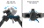 Сошки Leapers Big Bore на планку Picatinny TL-BPFS01-A (регулируемые, усиленные) высота от 22 до 35 см — интернет-магазин «Комбат»