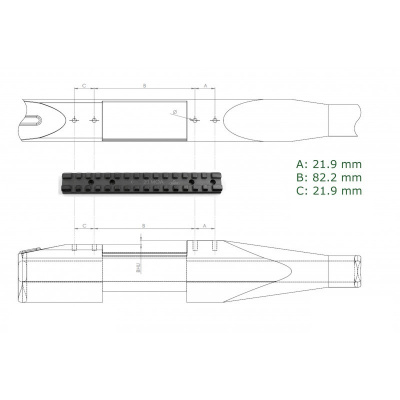 Планка Rusan Picatinny Tikka T3 20MOA (010-12-20MOA) — интернет-магазин «Комбат»