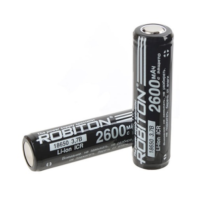 Аккумулятор ROBITON 2600mAh/Li 18650 с защитой bulk BL2 — интернет-магазин «Комбат»