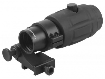 Увеличитель Vector Optics Maverick 4x26 Magnifier, 4x-кратное увеличение, Weaver, откидной, прорезиненый (SCMF-14) — интернет-магазин «Комбат»