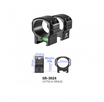 Кольца Leofoto на Picatinny с уровнем SR-3024 D30мм высота 24мм — интернет-магазин «Комбат»
