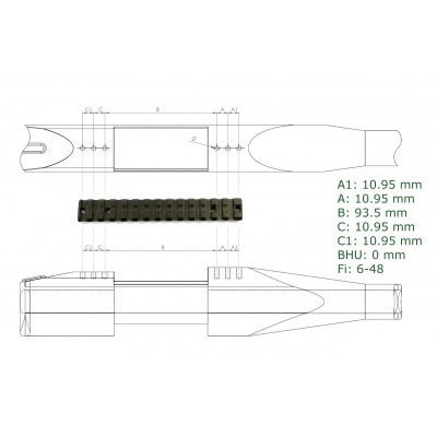 Планка APEL на Swiss arms SHR E=93,5 - Picatinny (83-00175) — интернет-магазин «Комбат»